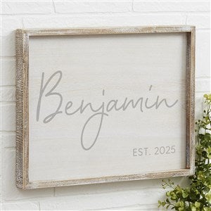Simple & Sweet Personalized Baby Wood Wall Art - 14x18