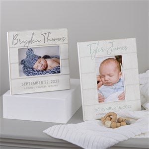 Simple & Sweet Personalized Shiplap Baby Picture Frame - 26226