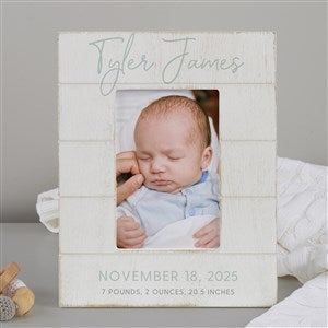 Simple & Sweet Personalized Baby Shiplap Frame 4x6 Vertical