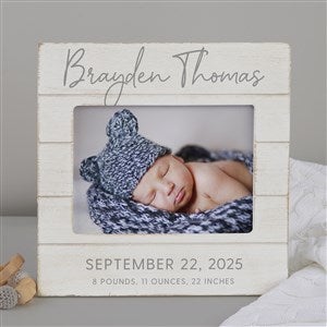 Simple & Sweet Personalized Baby Shiplap Frame 5x7 Horizontal