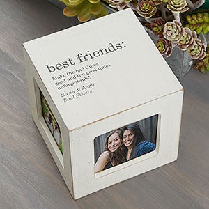 Special Friendship Personalized Photo Cube - White