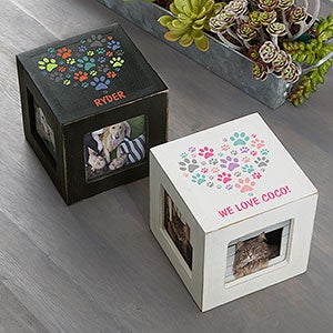 Paws On My Heart Personalized Photo Cubes - 26245