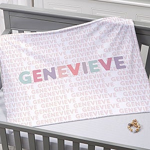 Delicate Name Personalized 30x40 Plush Fleece Baby Blanket
