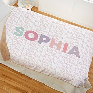 Delicate Name Personalized 50x60 Sherpa Blanket