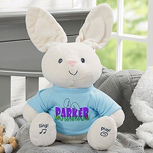 Ears To You Personalized Blue Flora Bunny by Gund