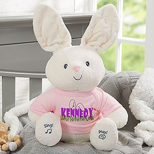 Ears To You Personalized Pink Flora Bunny by Gund