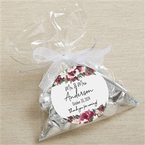 Wine Colorful Floral Personalized Wedding Favor Stickers