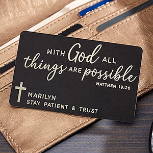 Inspiring Faith Personalized Metal Wallet Card - #26369