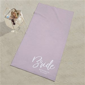 Classic Elegance Wedding Party Personalized 30x60 Beach Towel