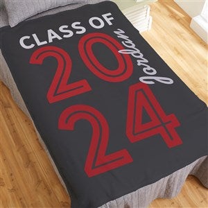 Graduating Class Of Personalized 60x80 Plush Fleece Blanket
