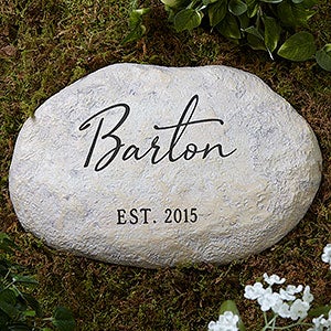 Elegant Family Personalized Garden Stone - 7.5x11.5