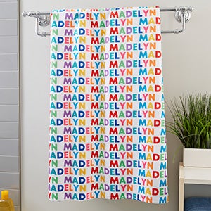 Vibrant Name for Her Personalized 30x60 Bath Towel