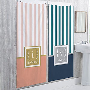 Classy Monogram Personalized 30x60 Bath Towel