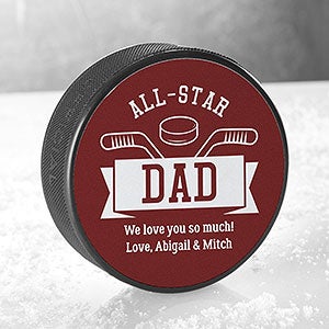 All-Star Dad Personalized Official Hockey Puck