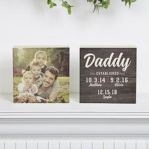 Established Personalized Photo Shelf Blocks - Set of 2
