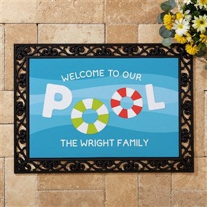 Pool Welcome Personalized Doormat- 18x27 - #26468-S