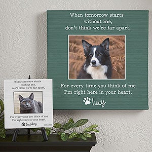 Personalized Pet Memorial Photo Canvas Prints - 26473