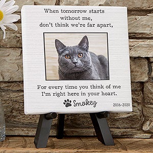 Personalized Pet Memorial Photo Mini Canvas Print