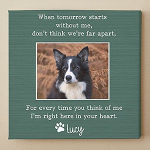 Pet Memorial Personalized Photo Canvas Print - 24x24