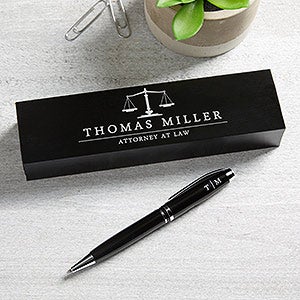 Scales of Justice Personalized Aluminum Pen Set - #26478