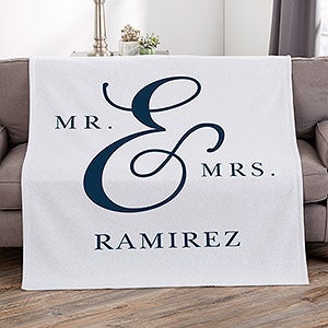 Moody Chic Personalized Wedding 50x60 Sweatshirt Blanket