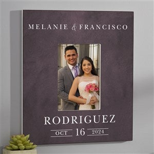 Moody Chic Personalized Wedding 5x7 Wall Frame - Vertical
