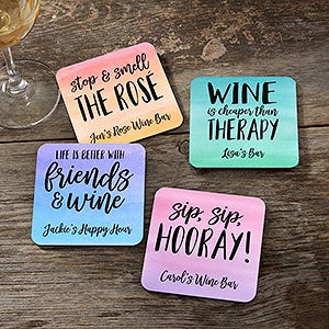 Tipsy Girl Quotes Personalized Funny Drink Coasters