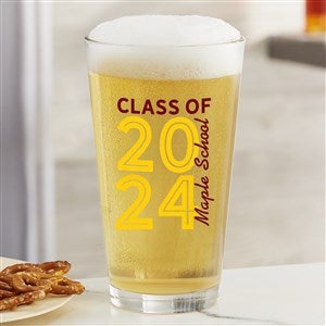 Graduating Class Of Personalized 16 oz Pint Glass