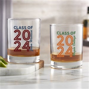 Graduating Class Of Personalized 14 oz Whiskey Glass