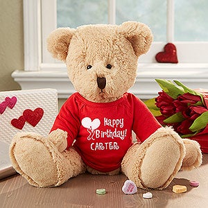 Personalized Birthday Stuffed Teddy Bear - Ty Happy Birthday Bear