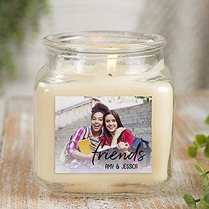 Friends Photo Personalized 10 oz Vanilla Bean Candle Jar