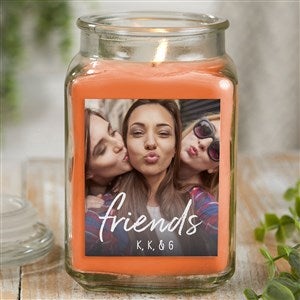 Friends Photo Personalized 18 oz Walnut Coffee Cake Candle Jar