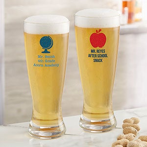 Choose Your Icon Personalized Teacher 20oz Pilsner Glass