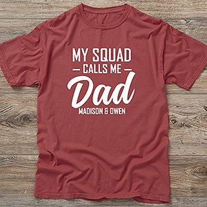My Squad Calls Me Dad Personalized Hanes ComfortWash T-Shirt