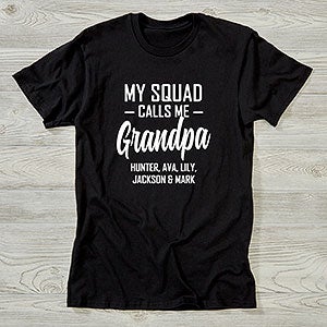 My Squad Calls Me Grandpa Personalized Hanes T-Shirt