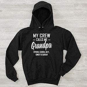 My Squad Calls Me Grandpa Personalized Hanes Hooded Sweatshirt