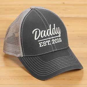 Established Dad Embroidered Grey Baseball Cap