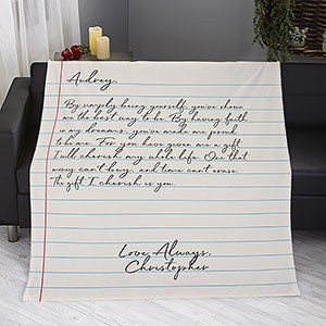 Love Letter Personalized 50x60 Plush Fleece Blanket - #26649-F