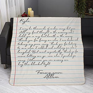 Love Letter Personalized 60x80 Sherpa Blanket