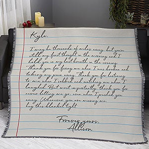Love Letter Personalized 56x60 Woven Throw