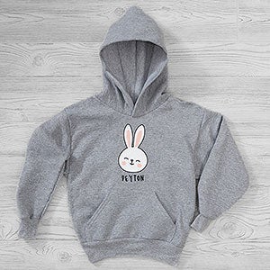 Easter Bunny Icon Personalized Hanes Youth Hooded Sweatshirt