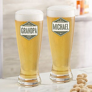 Five-Star Dad Personalized 20oz Pilsner Beer Glass