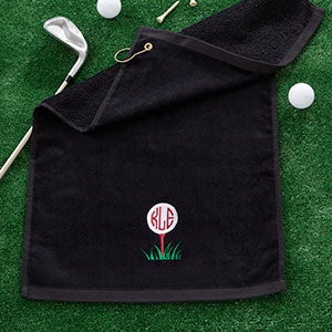 Golf Ball Monogram Embroidered Golf Towel