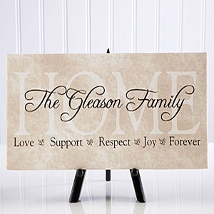 Sentiments of the Home Personalized Canvas Art Print- 5½ x 11