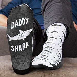 Daddy Shark Personalized Socks