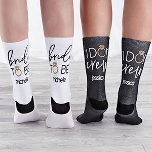 I Do Crew Personalized Bridal Party Socks for Adults