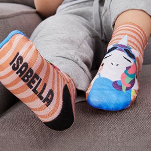 Stylish Unicorn Personalized Toddler Socks