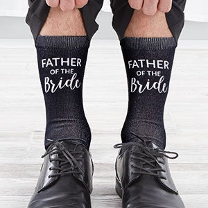 Father Of The Bride Personalized Wedding Socks