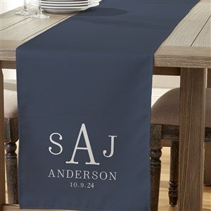 Wedding Monogram Personalized Table Runner - 16x96