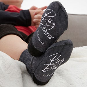 Classic Elegance Personalized Ring Bearer Toddler Socks